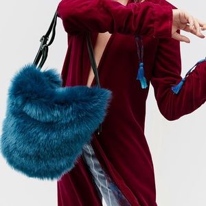 Free people furry backpack/purse